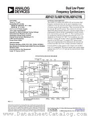 ADF4217LBCC datasheet pdf Analog Devices