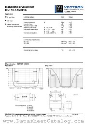 MQF10.7-1500/06 datasheet pdf Vectron