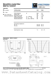MQF10.7-0240/07 datasheet pdf Vectron