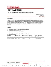 HD74LVC2G53 datasheet pdf Renesas