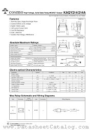 KAQY214 datasheet pdf Cosmo Electronics