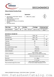 SIDC24D60SIC3 datasheet pdf Infineon