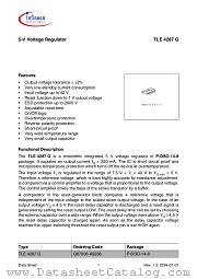 TLE 4287G datasheet pdf Infineon