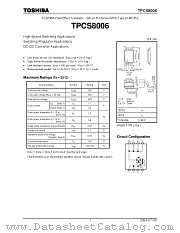 TPCS8006 datasheet pdf TOSHIBA