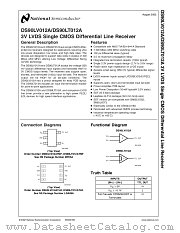 DS90LV012ATLDX datasheet pdf National Semiconductor