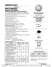 MBRB20100CTT4 datasheet pdf ON Semiconductor