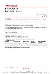 HD74LV393A datasheet pdf Renesas