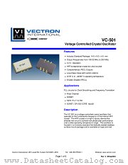 VC-501 datasheet pdf Vectron