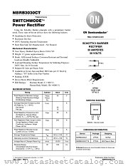 MBRB3030CTT4 datasheet pdf ON Semiconductor