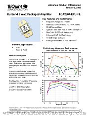 TGA2904-EPU-FL datasheet pdf TriQuint Semiconductor