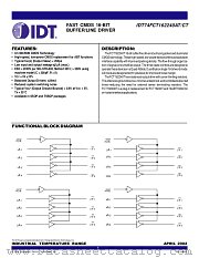 IDT74FCT162240CTPV datasheet pdf IDT