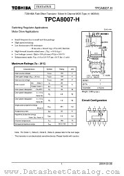 TPCA8007-H datasheet pdf TOSHIBA
