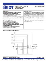 IDT74GTLP16612PV8 datasheet pdf IDT