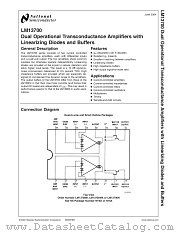 LM13700M datasheet pdf National Semiconductor