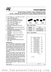 74VCX1632245 datasheet pdf ST Microelectronics