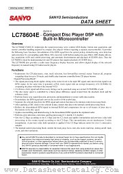 LC78604E datasheet pdf SANYO