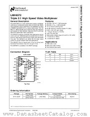 LMH6572MQX datasheet pdf National Semiconductor