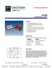 VS-550 datasheet pdf Vectron