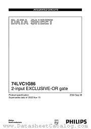 74LVC1G86GV datasheet pdf Philips