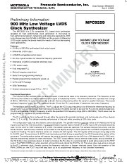 MPC9259 datasheet pdf Freescale (Motorola)
