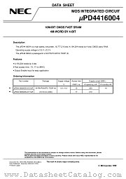 UPD4416004 datasheet pdf NEC
