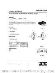 ZXMP6A18DN8 datasheet pdf Zetex Semiconductors