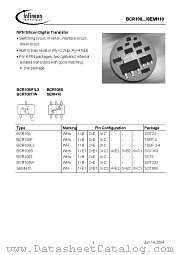 BCR108 datasheet pdf Infineon