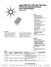 HDSP-331Y datasheet pdf Agilent (Hewlett-Packard)