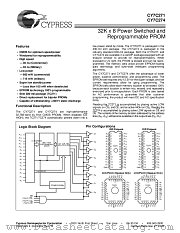 CY7C271-55JCR datasheet pdf Cypress