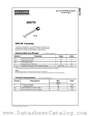 2N5770_D75Z datasheet pdf Fairchild Semiconductor
