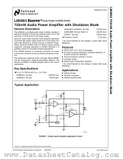 LM4864LDX datasheet pdf National Semiconductor