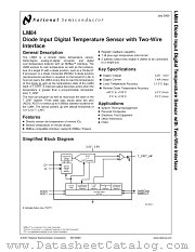 LM84BIMQA datasheet pdf National Semiconductor