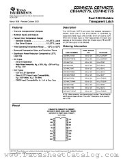 CD74HC75NSR datasheet pdf Texas Instruments