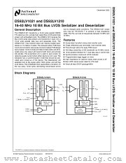 DS92LV1210TMSA datasheet pdf National Semiconductor