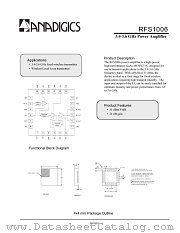 RFS1006 datasheet pdf Anadigics Inc