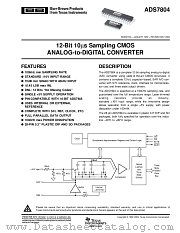 ADS7804PB datasheet pdf Texas Instruments