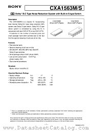 CXA1563M datasheet pdf SONY