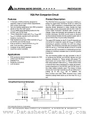 PACVGA105Q datasheet pdf California Micro Devices Corp