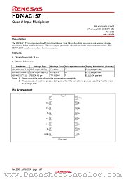 HD74AC157 datasheet pdf Renesas