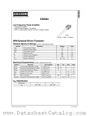 KSD261CGTA datasheet pdf Fairchild Semiconductor