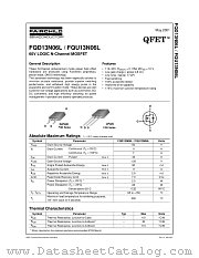 FQU13N06LTU datasheet pdf Fairchild Semiconductor