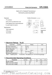KPLT1280A datasheet pdf Cosmo Electronics