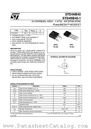 STD4NB40T4 datasheet pdf ST Microelectronics