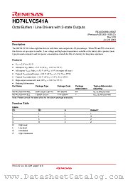 HD74LVC541A datasheet pdf Renesas