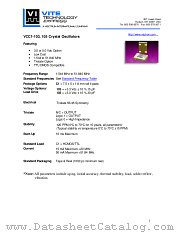 VCC1-103 datasheet pdf Vectron