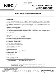UPD168002 datasheet pdf NEC