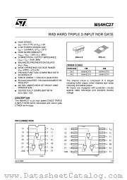 M54HC27D datasheet pdf ST Microelectronics