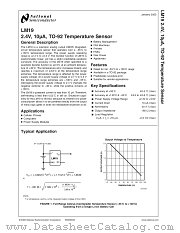 LM19CIZ datasheet pdf National Semiconductor