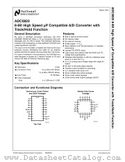 ADC0820BCWMX datasheet pdf National Semiconductor