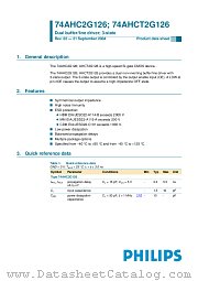 74AHCT2G126DC datasheet pdf Philips